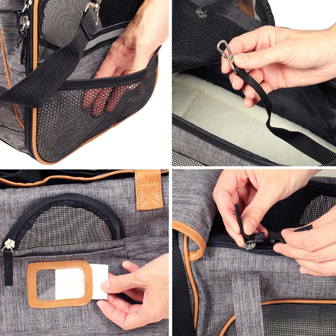 Les différentes options du sac de transport pour chat Zolia Venisa