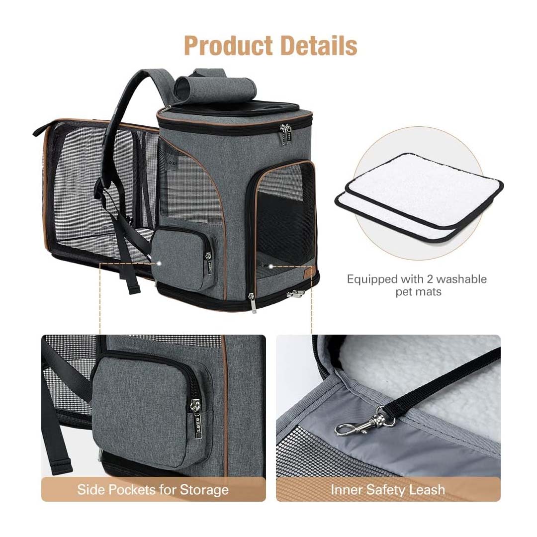 Image de présentation d'un sac à dos pour chat