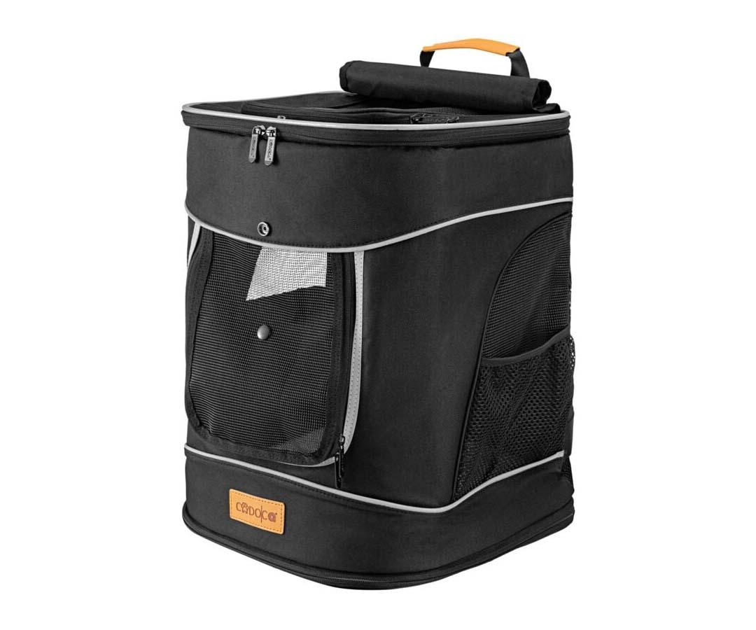 Sac à dos noir de transport pour chat