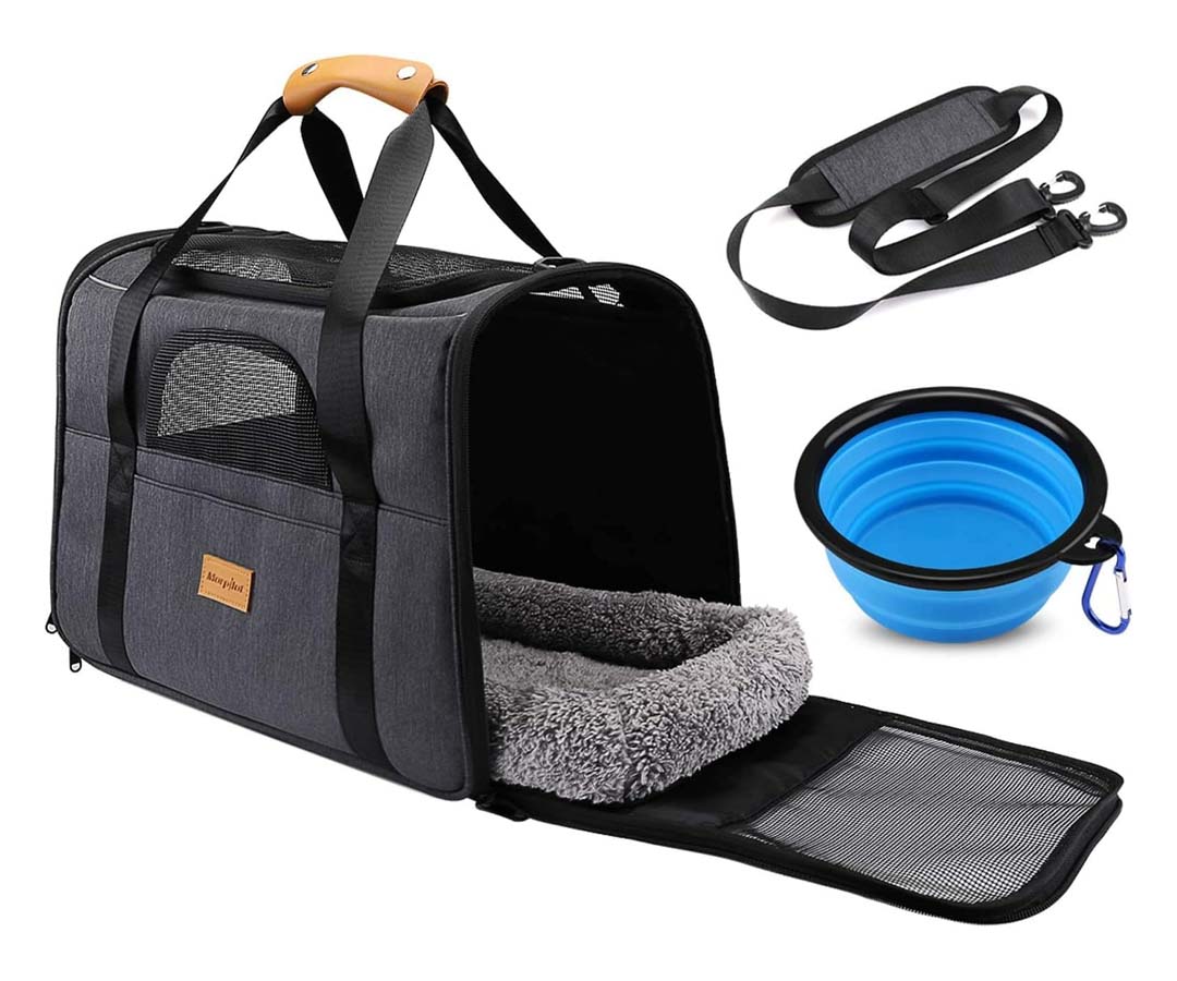 Sac de transport gris pour chat