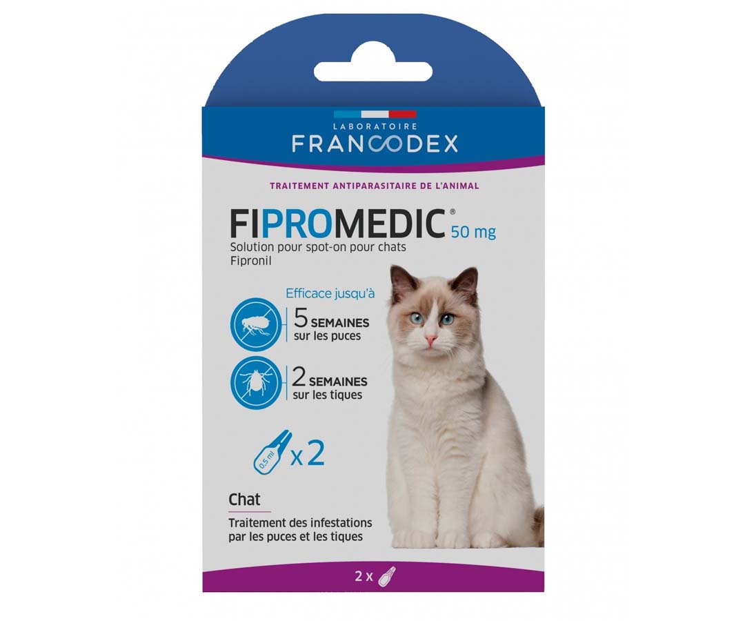 Boite de pipettes antipuces et tiques Fipromedic