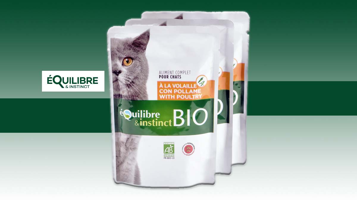 Image de présentation des émincés BIO à la volaille de la marque Équilibre & Instinct