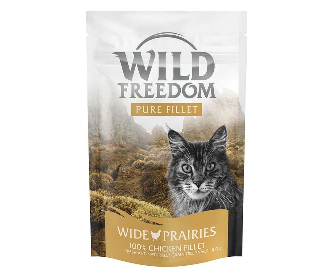 Sachet de friandises pure filets de poulet pour chat de la marque Wild Freedom