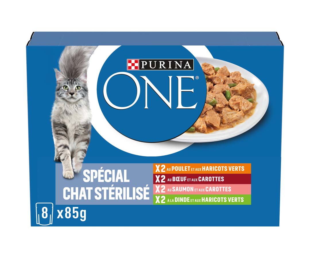 Boite de sachets pour chat de la marque Purina One