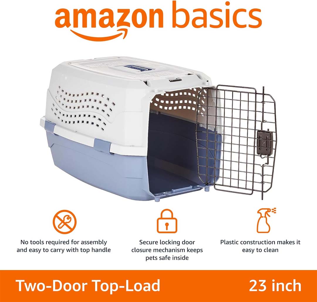 Image de présentation de la cage de transport pour chat Amazon Basics