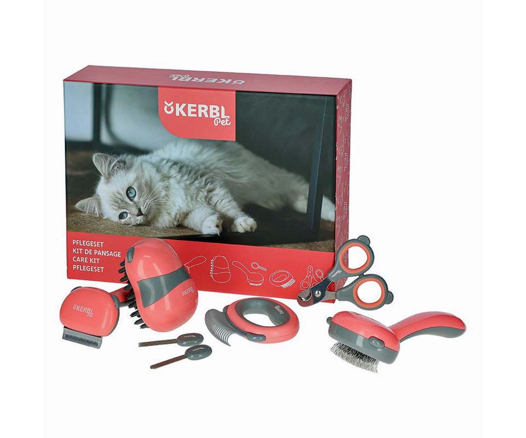 Image de présentation du kit de toilettage Kerbl Pet pour chat