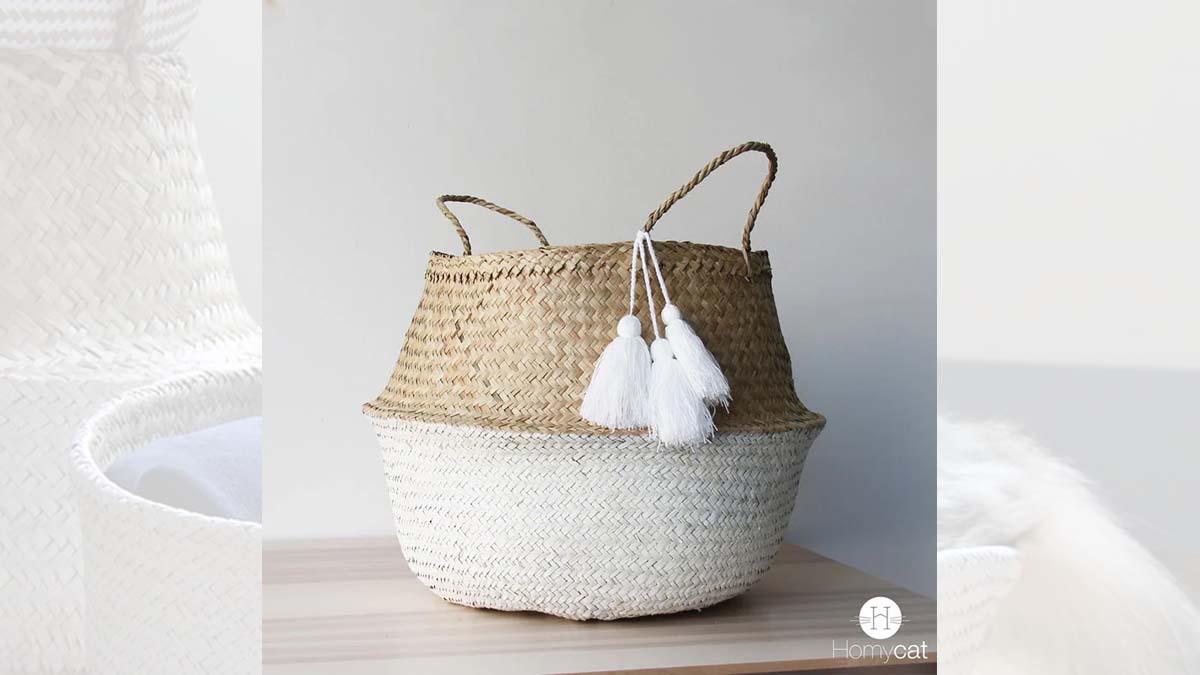 Image de présentation du panier Bicolore à pompons Homycat