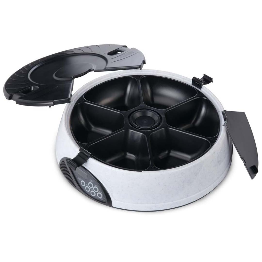 Image de présentation du distributeur automatique de croquettes pour chat de la marque Pecute