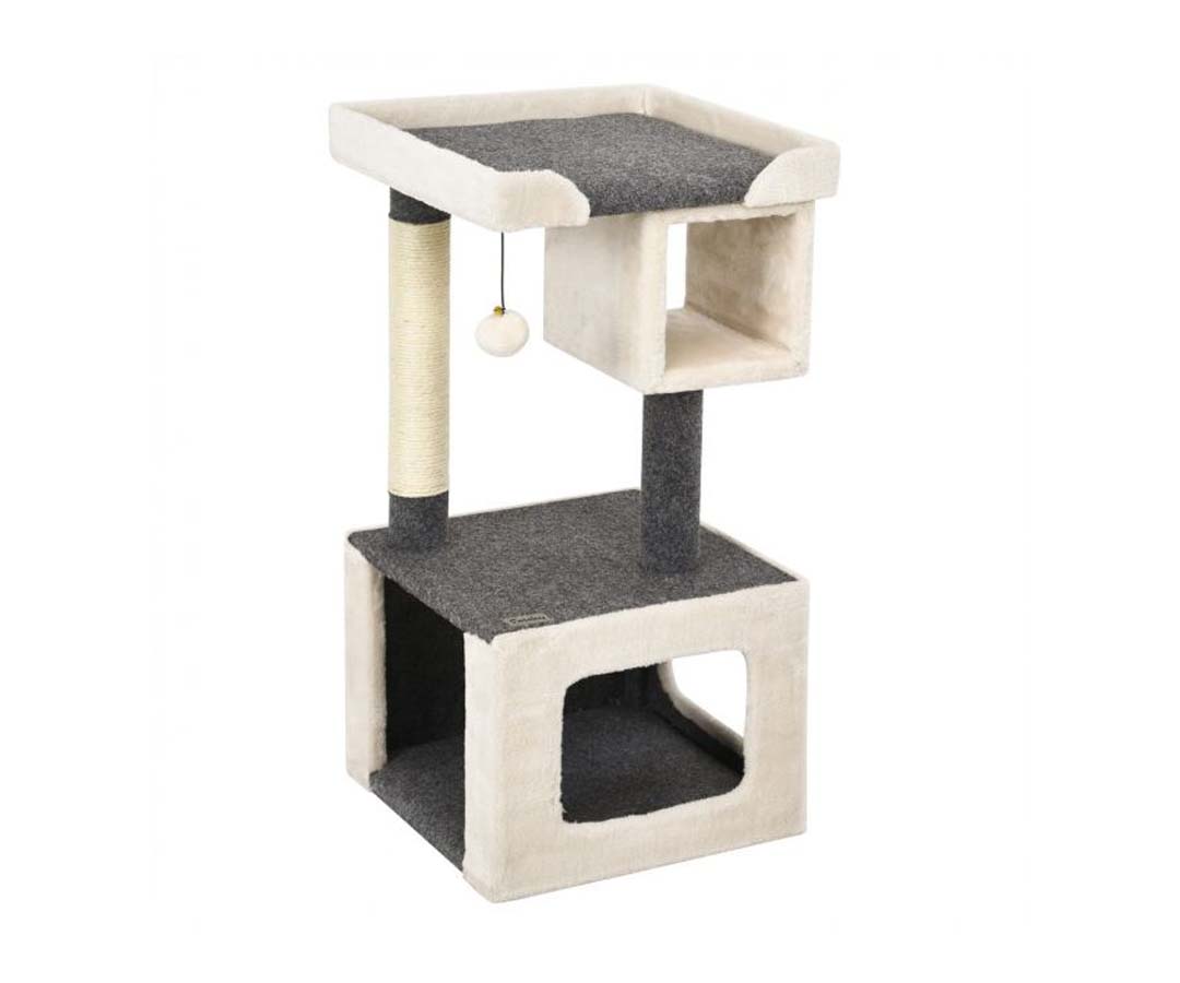 Image de présentation de l'arbre à chat gris et blanc Costway