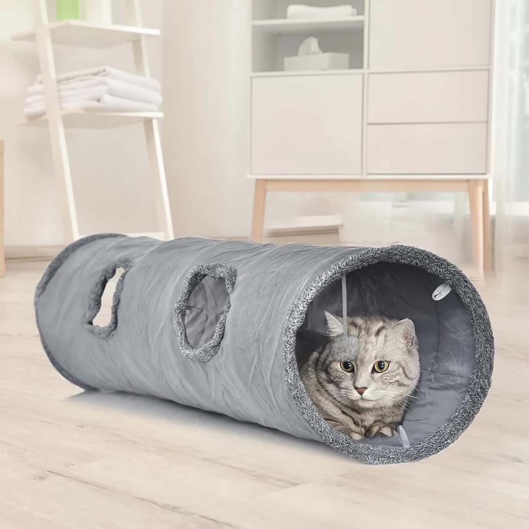 Image de présentation du tunnel de jeu pliable LeerKing pour chat